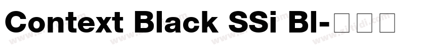 Context Black SSi Bl字体转换
